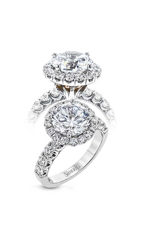 Engagement Ring – 18K White Gold Round Not Included (Sold Separately) LR2490 | Simon G.