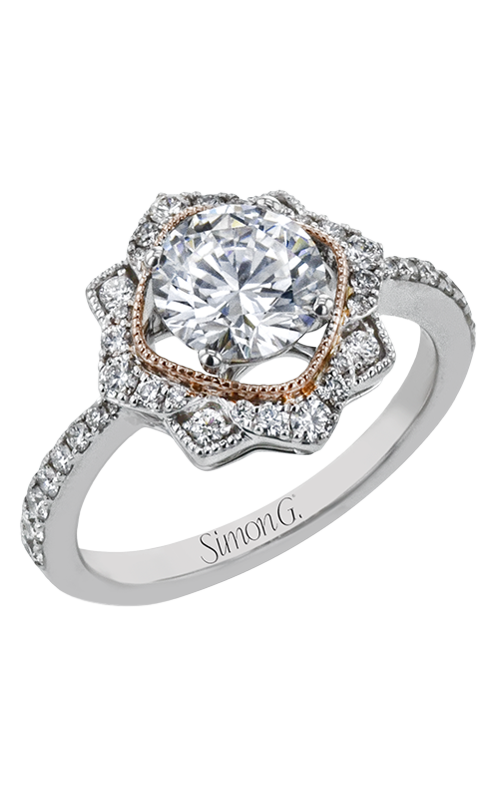 Engagement Ring – 18K White Gold and 18K Rose Gold Round Not Included (Sold Separately) LR2680 | Simon G.