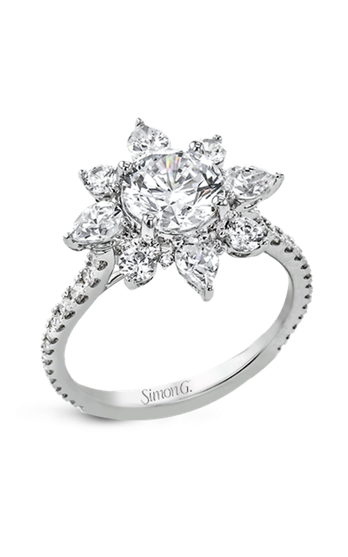 Engagement Ring – 18K White Gold Round Not Included (Sold Separately) LR2837 | Simon G.