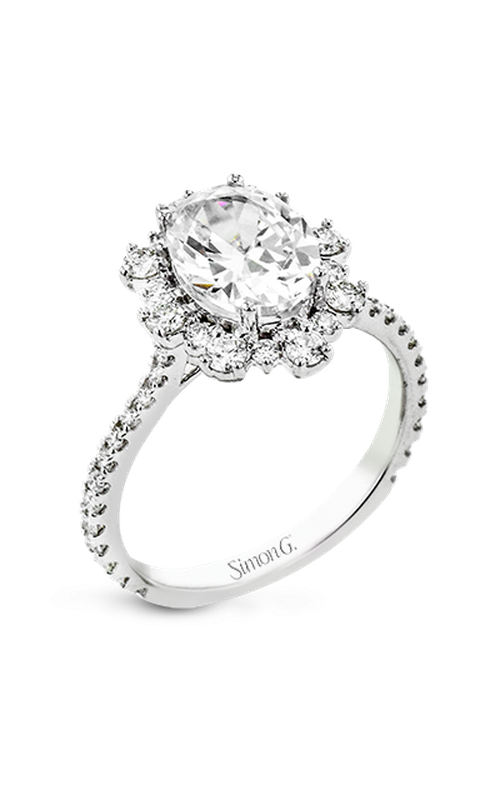 Engagement Ring – 18K White Gold Oval Not Included (Sold Separately) LR2847 | Simon G.