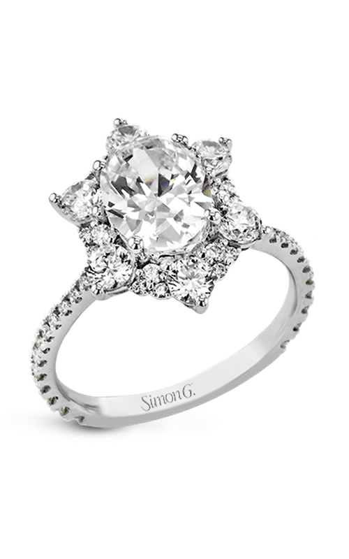 Engagement Ring – 18K White Gold Oval Not Included (Sold Separately) LR2849 | Simon G.