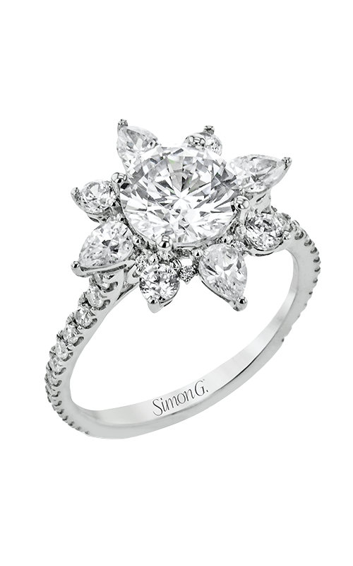 Engagement Ring – 18K White Gold Round Not Included (Sold Separately) LR2910 | Simon G.