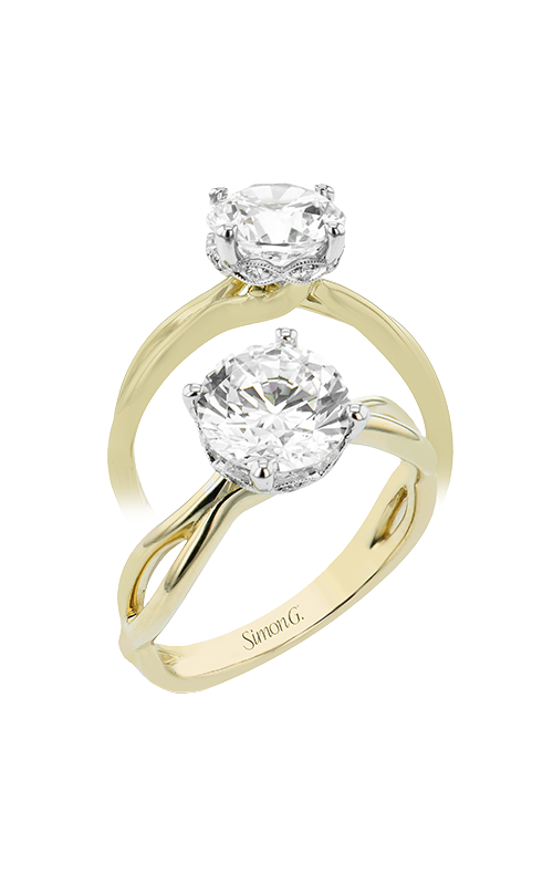 Engagement Ring – 18K Yellow Gold and 18K White Gold Round Not Included (Sold Separately) LR2945 | Simon G.