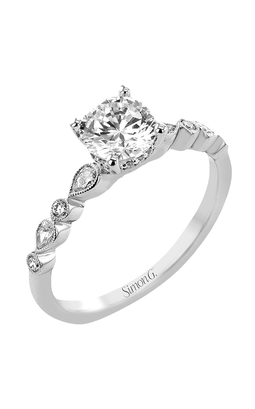 Engagement Ring – 18K White Gold Round Not Included (Sold Separately) LR3271 | Simon G.