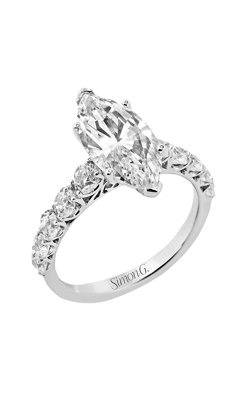 Engagement Ring – 18K White Gold Marquise LR4000 | Simon G.