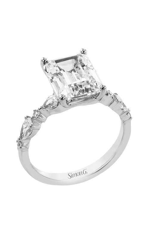 Engagement Ring – 18K White Gold Emerald Not Included (Sold Separately) LR4007 | Simon G.