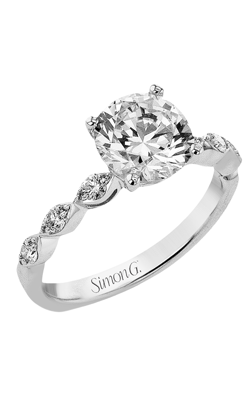 Engagement Ring – 18K White Gold Round Not Included (Sold Separately) LR4017 | Simon G.
