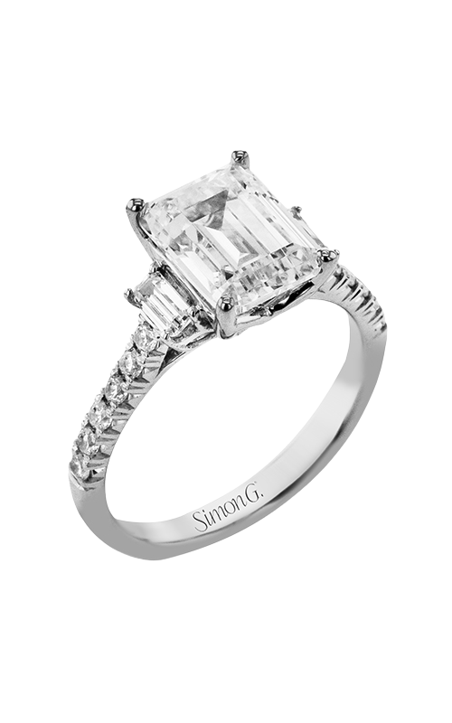 Engagement Ring – 18K White Gold Emerald Not Included (Sold Separately) LR4018 | Simon G.