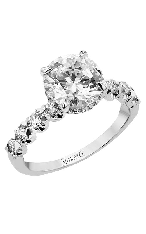 Engagement Ring – 18K White Gold Round LR4092 | Simon G.
