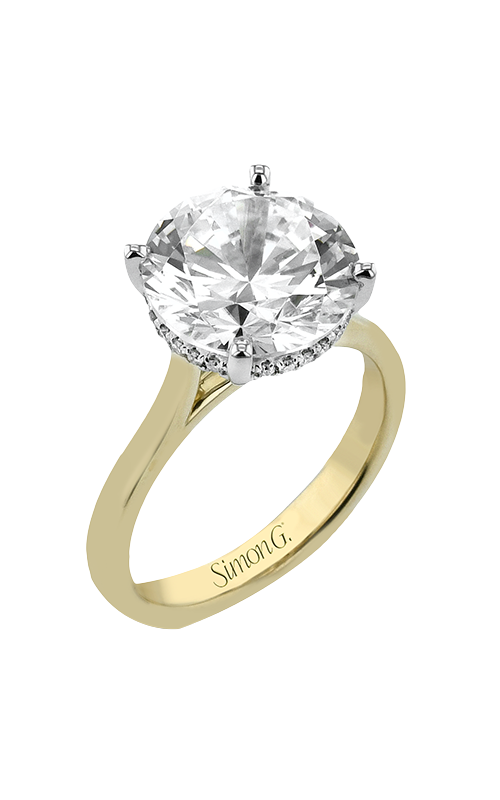 Engagement Ring – 18K Yellow Gold and 18K White Gold Round LR4125 | Simon G.