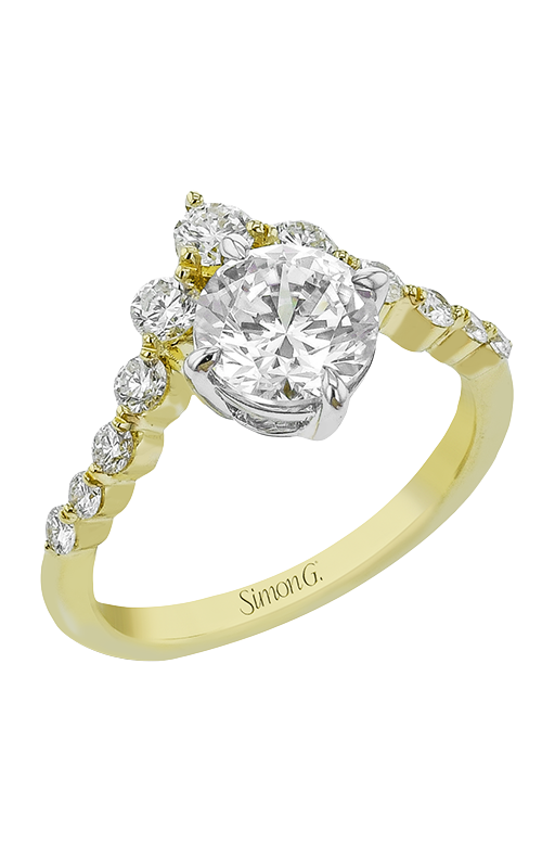 Engagement Ring – 18K Yellow Gold and 18K White Gold Round LR4159 | Simon G.