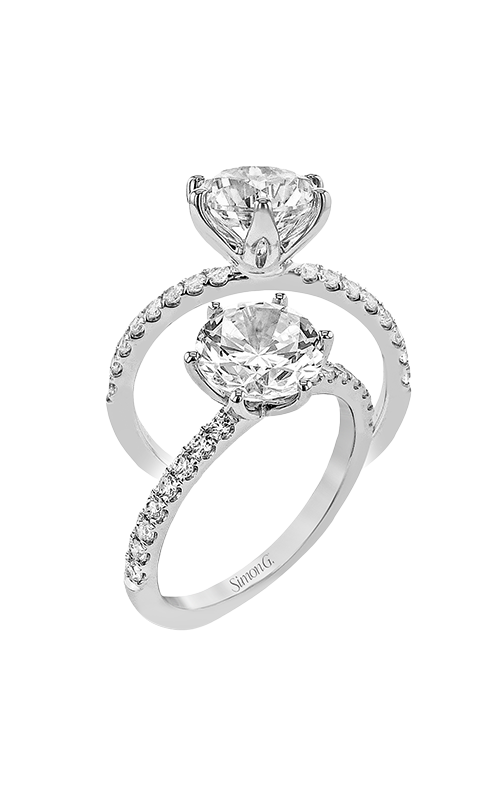 Engagement Ring – 18K White Gold Round LR4193 | Simon G.