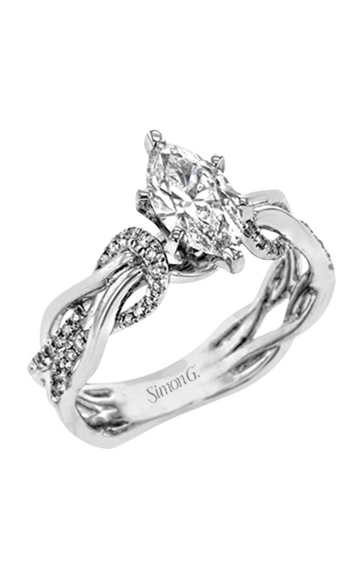 Engagement Ring – 18K White Gold Marquise Not Included (Sold Separately) MR2514-MQ | Simon G.