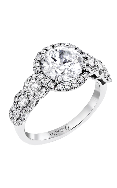 Engagement Ring – 14K White Gold Round Not Included (Sold Separately) QR1006 | Simon G.