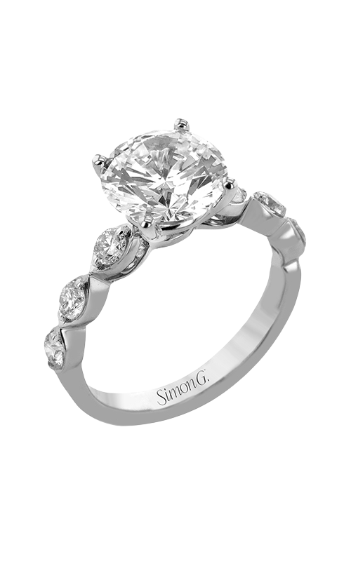 Engagement Ring – 18K White Gold Round Not Included (Sold Separately) LR3305 | Simon G.