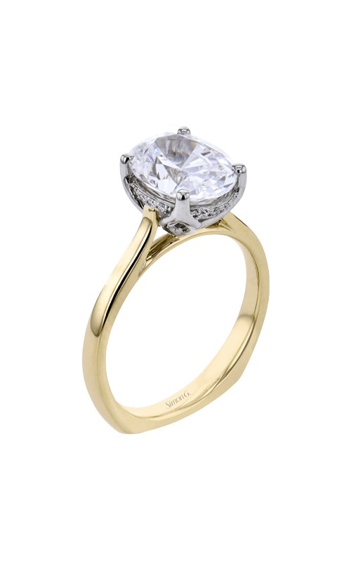 Engagement Ring – 14K Yellow Gold and 14K White Gold Oval LR5186 | Simon G.
