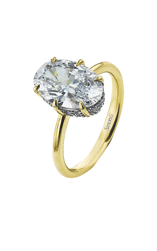 Engagement Ring – 18K Yellow Gold and 18K White Gold Oval LR4290 | Simon G.