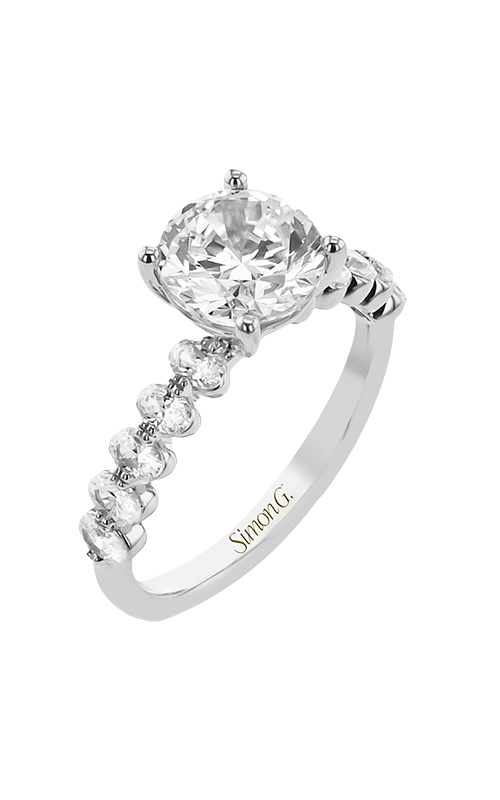 Engagement Ring – 18K White Gold Round Not Included (Sold Separately) LR4270 | Simon G.