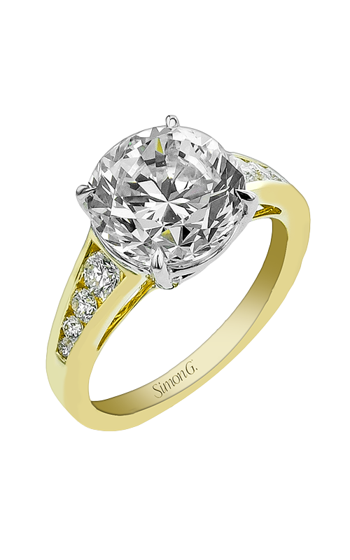 Engagement Ring – 18K Yellow Gold and 18K White Gold Round LR4971 | Simon G.