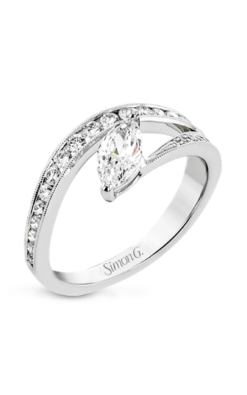 Simon G Lightning-Bolt Engagement Ring LR2823