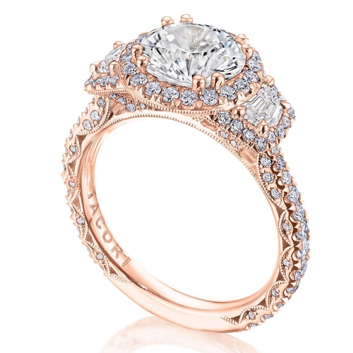 TACORI Petite Crescent and RoyalT Engagement Ring HT2677RD8FPK