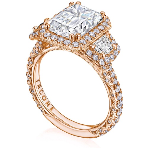 TACORI Petite Crescent,  RoyalT Engagement Ring HT2678EC10X75FPK