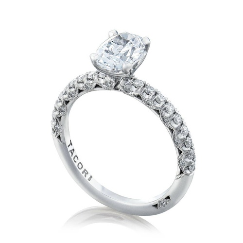 TACORI Petite Crescent Engagement Ring HT2545OV85X65FW