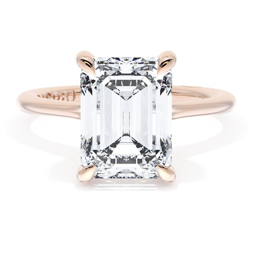 Emerald Solitaire Engagement Ring