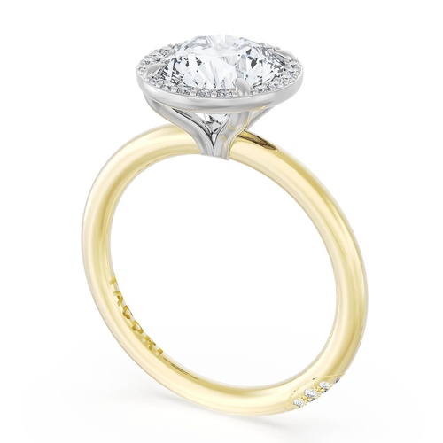 Round Bloom Two-Tone Engagement Ring