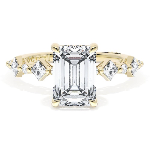 Emerald Solitaire Engagement Ring