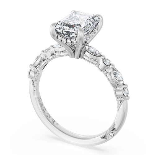 Emerald Solitaire Engagement Ring