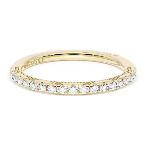 French Pavé Diamond Wedding Band, 2.0mm