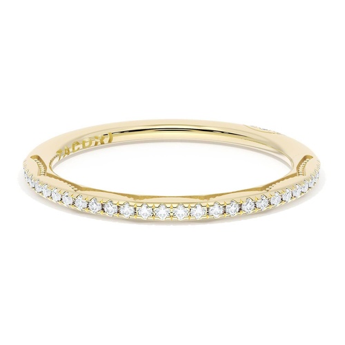 French Pavé Diamond Wedding Band, 1.70mm