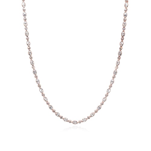Mixed Diamond Tennis Necklace