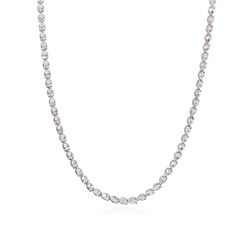 Pear Diamond Tennis Necklace
