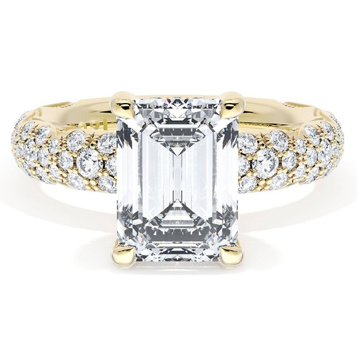 Emerald Bloom Engagement Ring