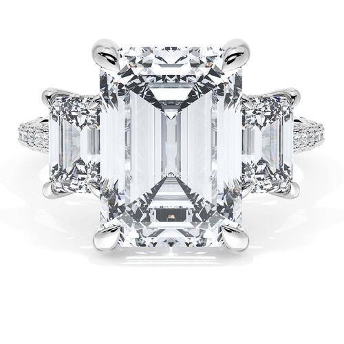 Emerald 3-Stone Engagement Ring Emerald 3-Stone Engagement Ring
