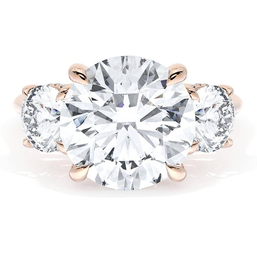 Round 3-Stone Engagement Ring