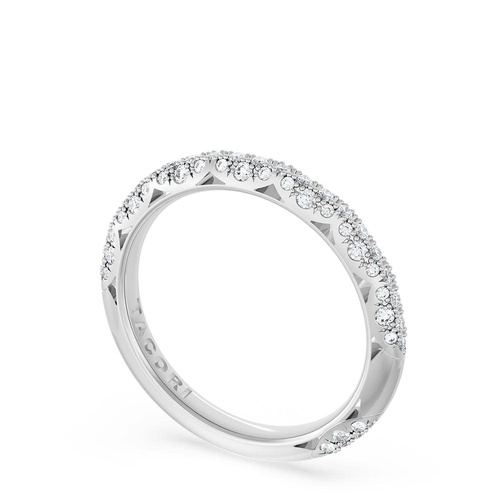 Pavé Diamond Wedding Band, 2.4mm