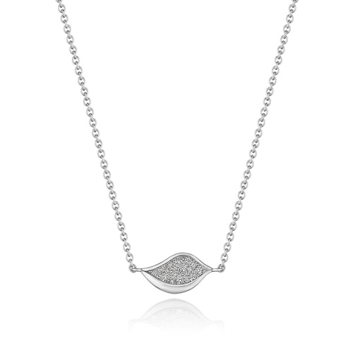 Petal Diamond Pavé Pendant in 18kt White Gold