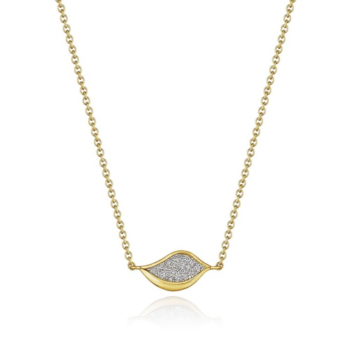 Petal Diamond Pavé Pendant in 18kt Yellow Gold