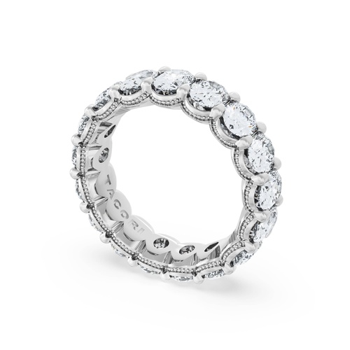 Oval Cut Diamond Eternity Band in 18kt White Gold