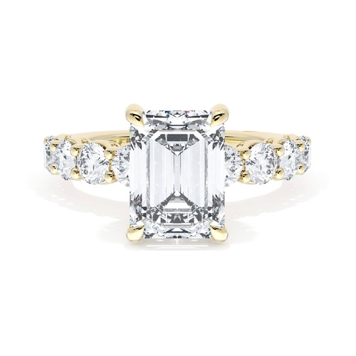 Emerald Solitaire Engagement Ring