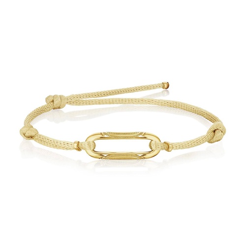 Link Bracelet on Gold Cord