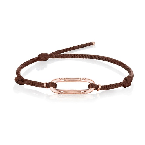 Link Bracelet on Brown Cord