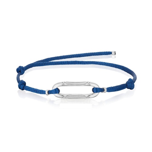 Link Bracelet on Blue Cord