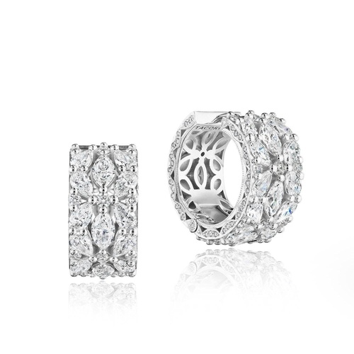 Floral Earring in Platinum