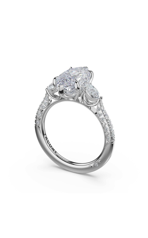 Tacori Petite Crescent Three Stone Marquise Engagement Ring 47717MQ14X7FW
