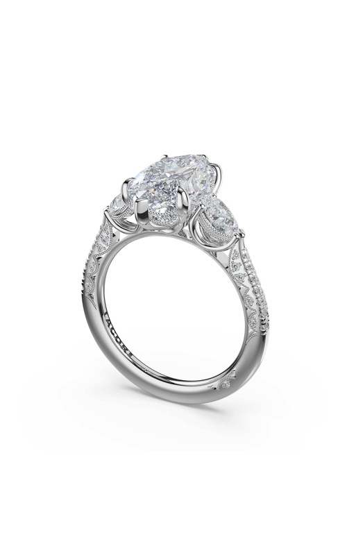 Tacori Petite Crescent Three Stone Marquise Engagement Ring 47817MQ145X75FW