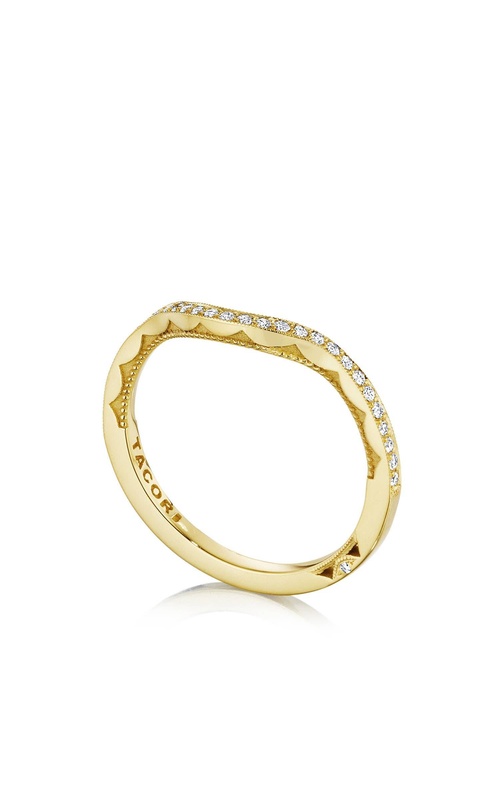 Sculpted Crescent Wedding 14K Yellow Gold Wedding Band 2664B12FYL
